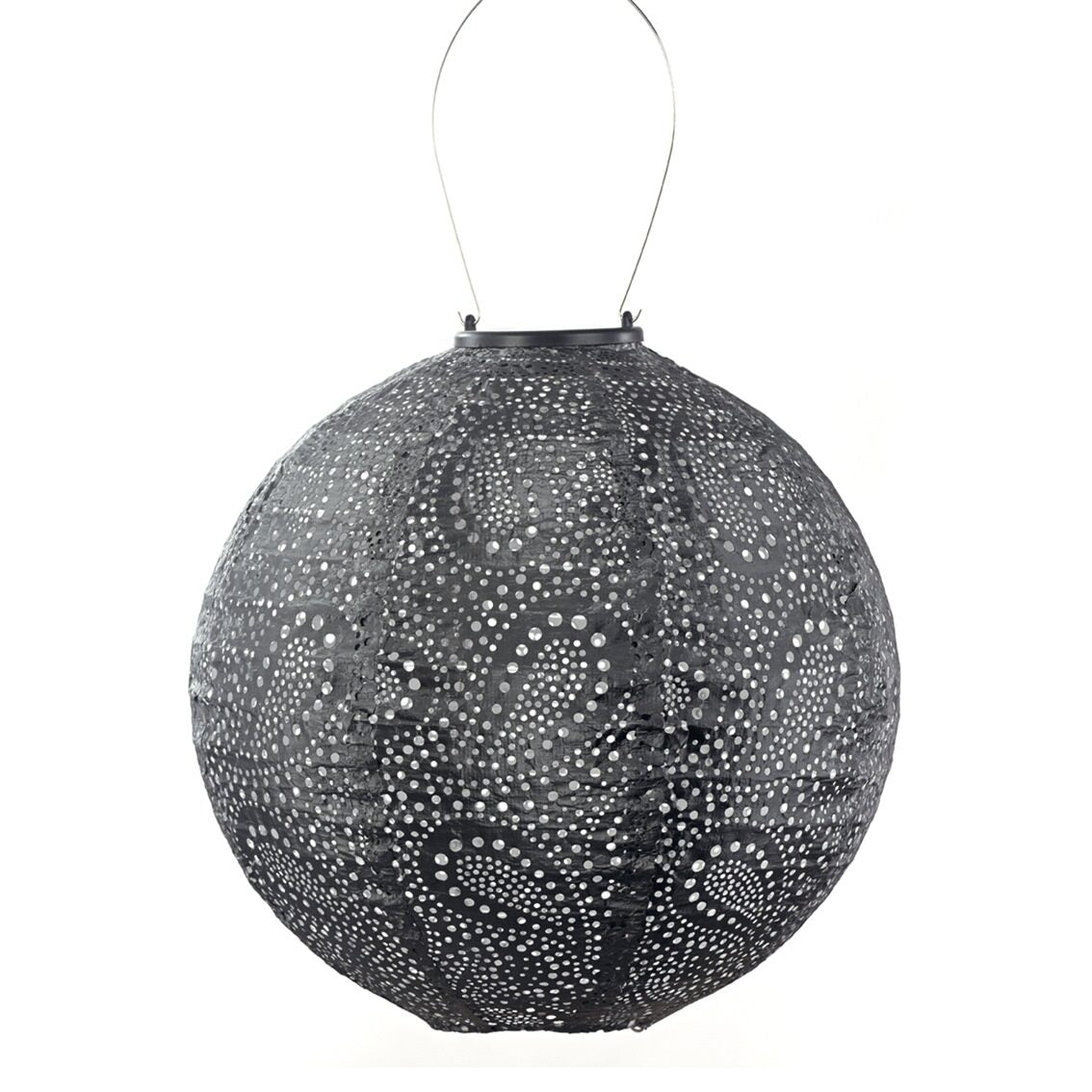 Solar Lampion Paisley Dark Grey