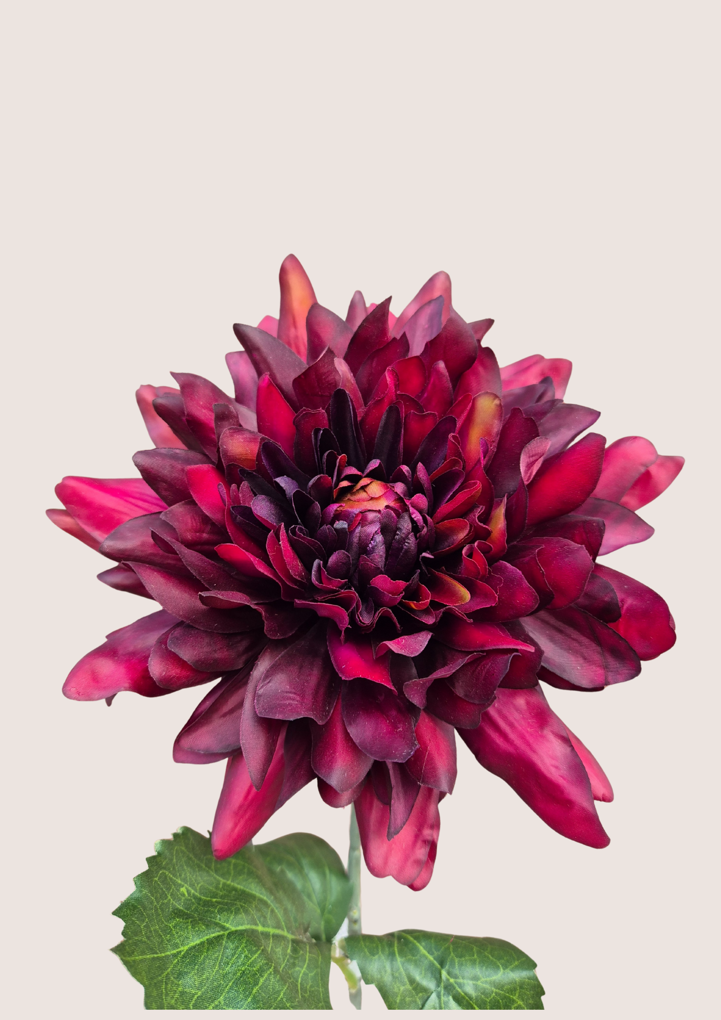 Zijden bloem Dahlia bordeaux groot