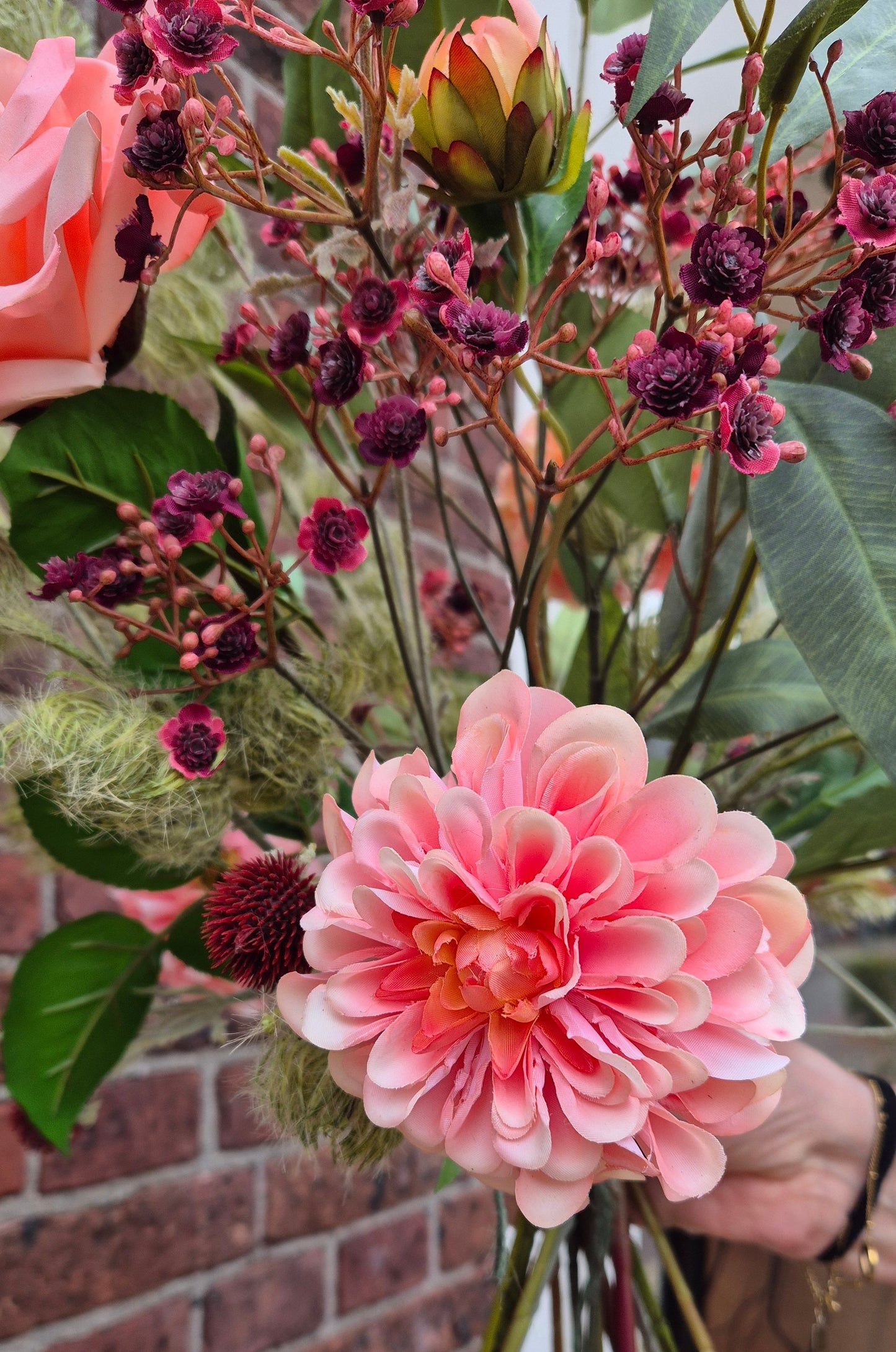 Zijden bloemen boeket Sem