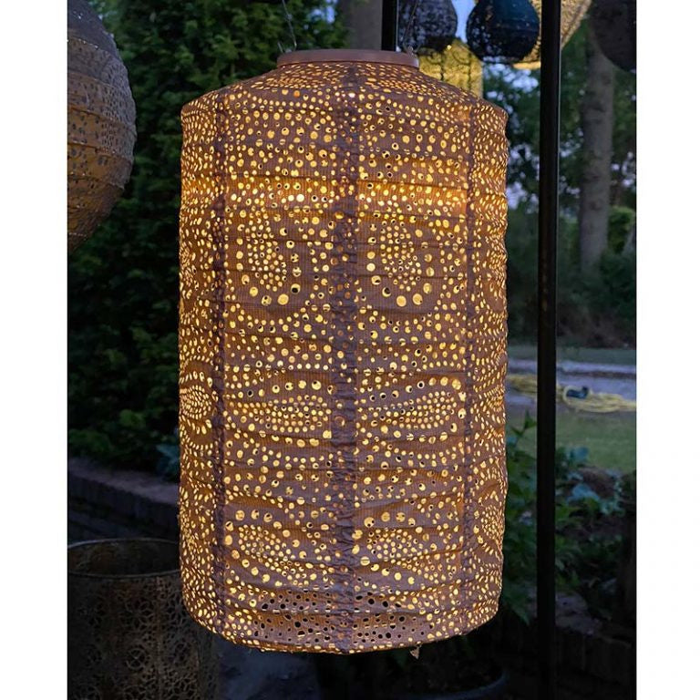 Solar lampion Paisley pink