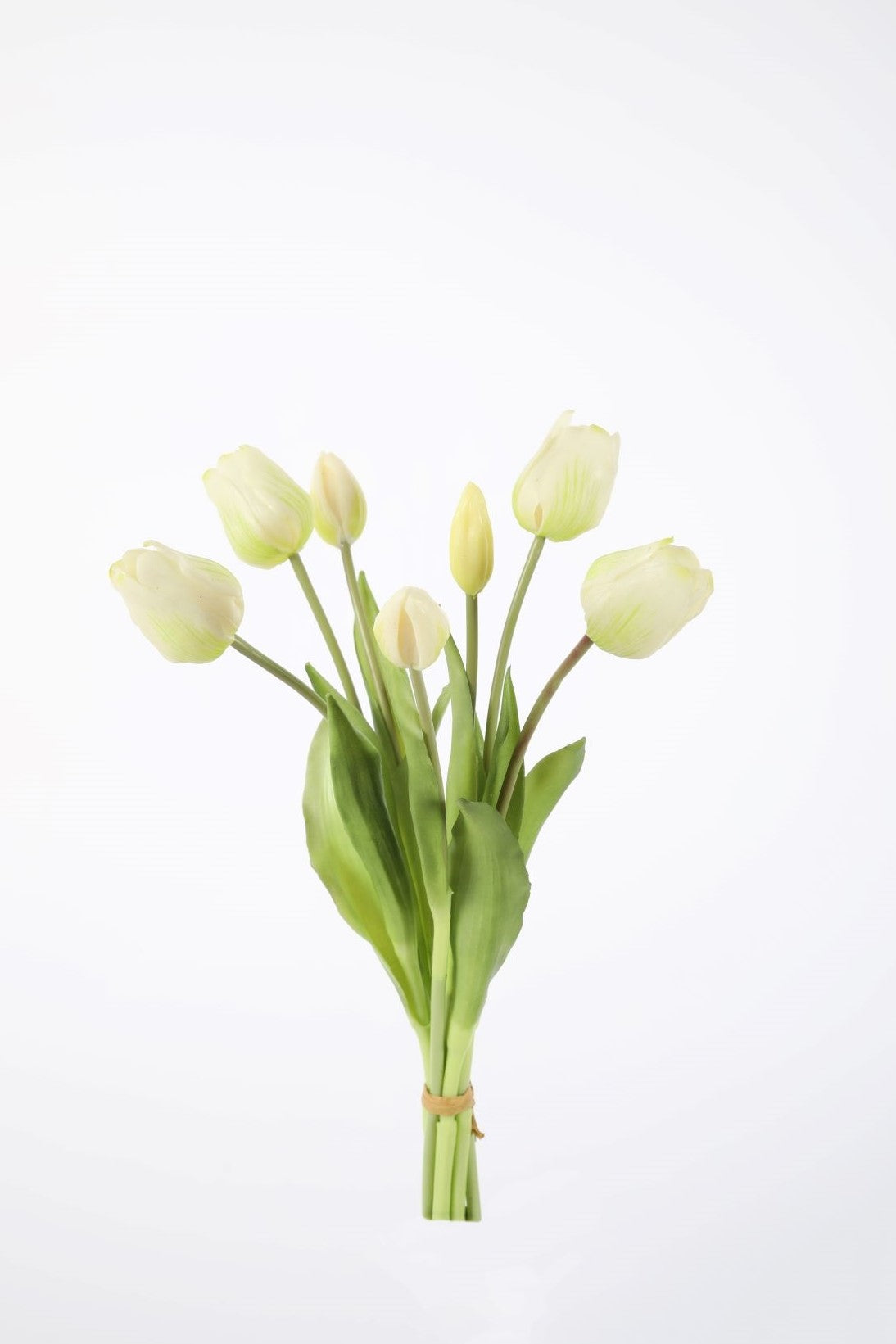 Witte kunsttulpen boeket 40cm hoog