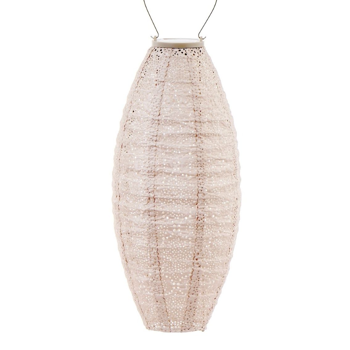 Solar lampion Long oval soft blush