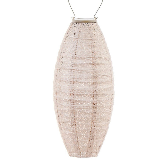Solar lampion Long oval soft blush