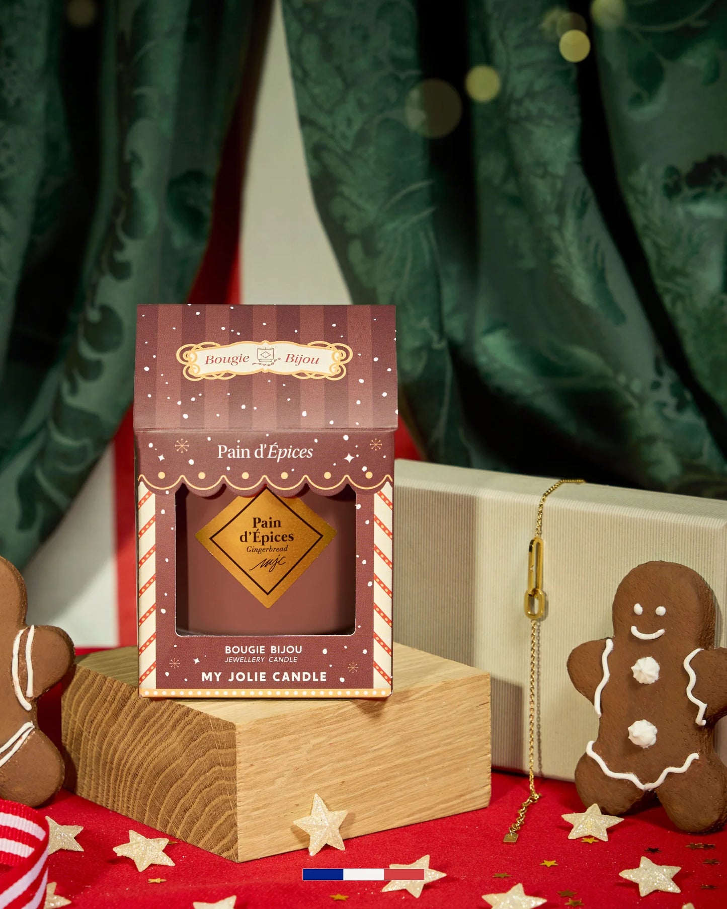 Geurkaars Pain d'Épices met sieraad MJC
