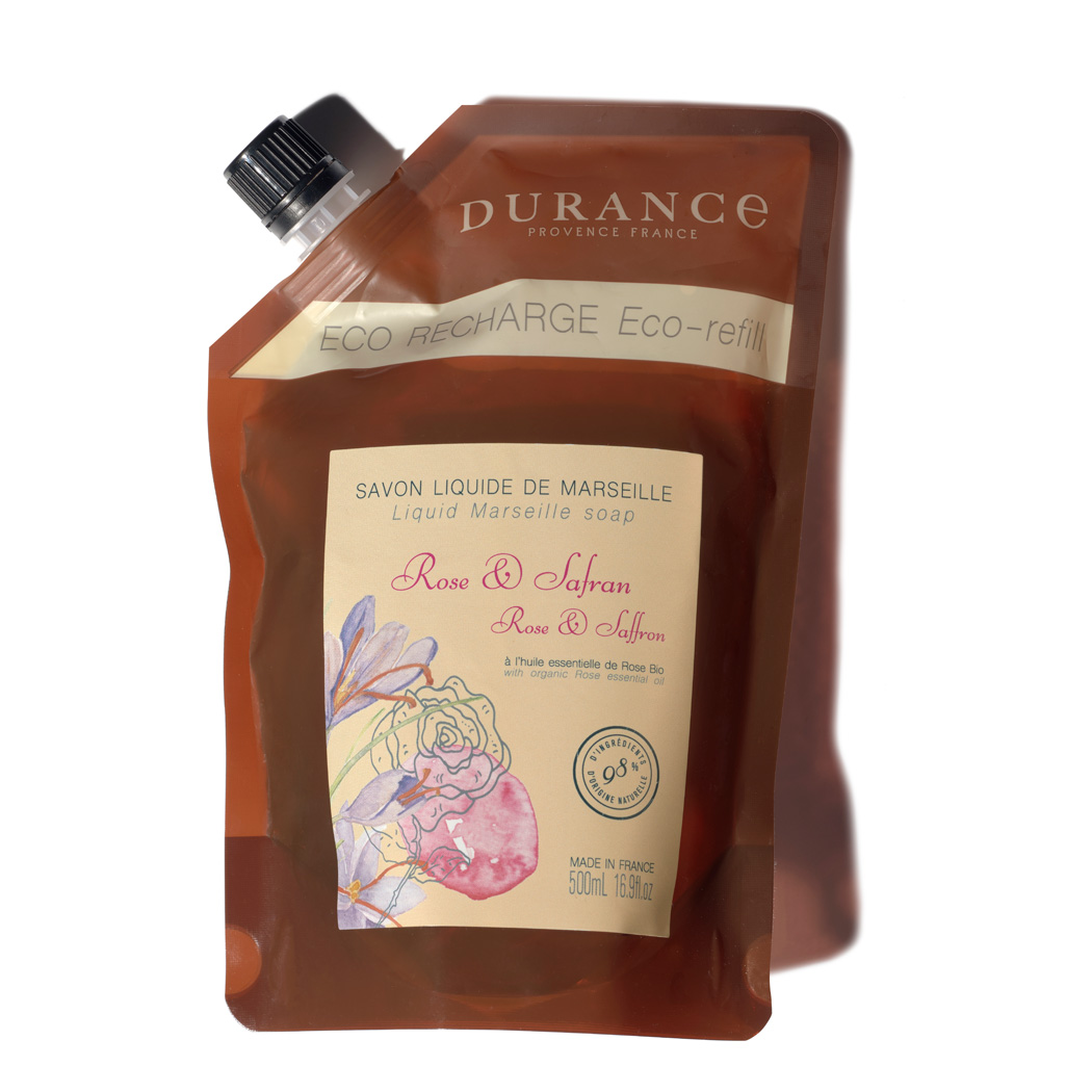 Les Essentiel Marseillezeep Eco-navulling Roos & Saffraan
