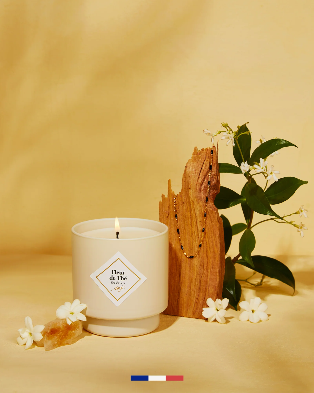 Geurkaars Fleur de Thé met sieraad MJC