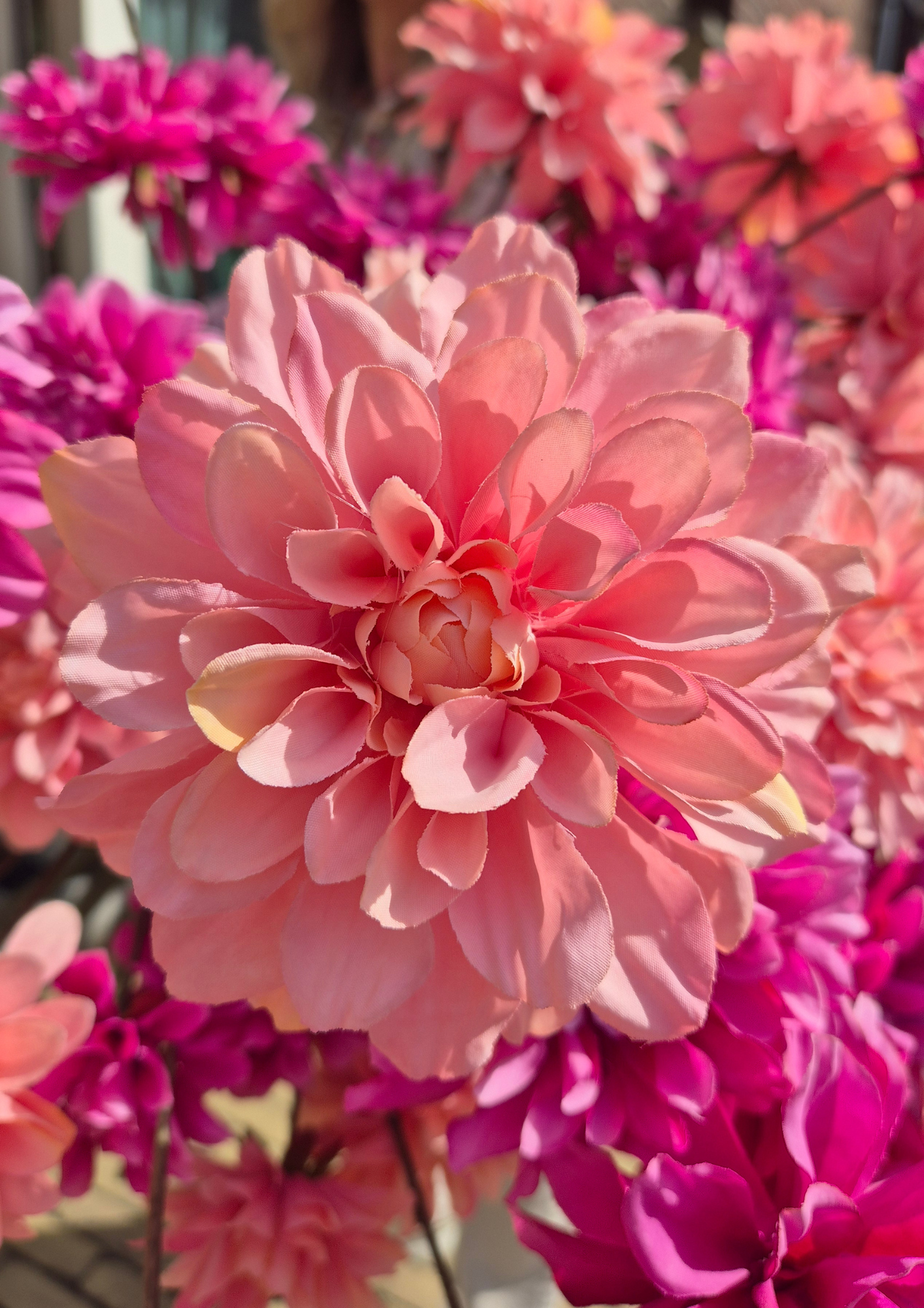 Dahlia zijden bloem