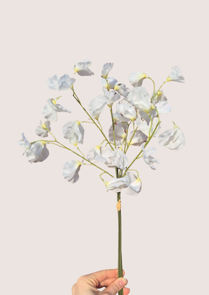 Kunstbloemen Lathyrus wit