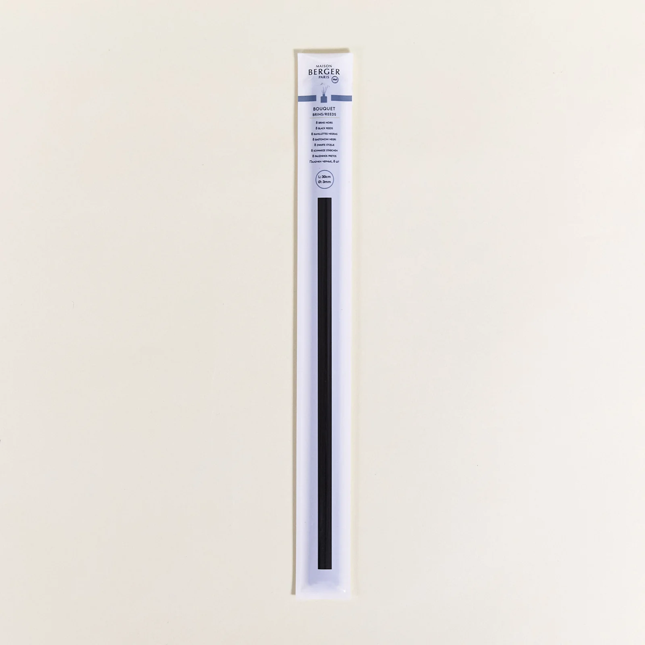 Set van 8 zwarte sticks 30cm