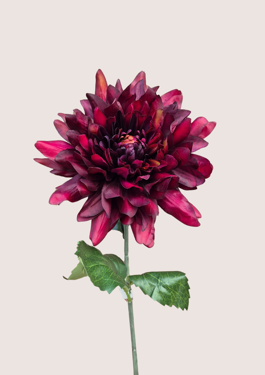 Zijden bloem - Dahlia bordeaux groot