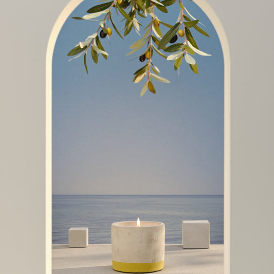 Citronella kaars olijf