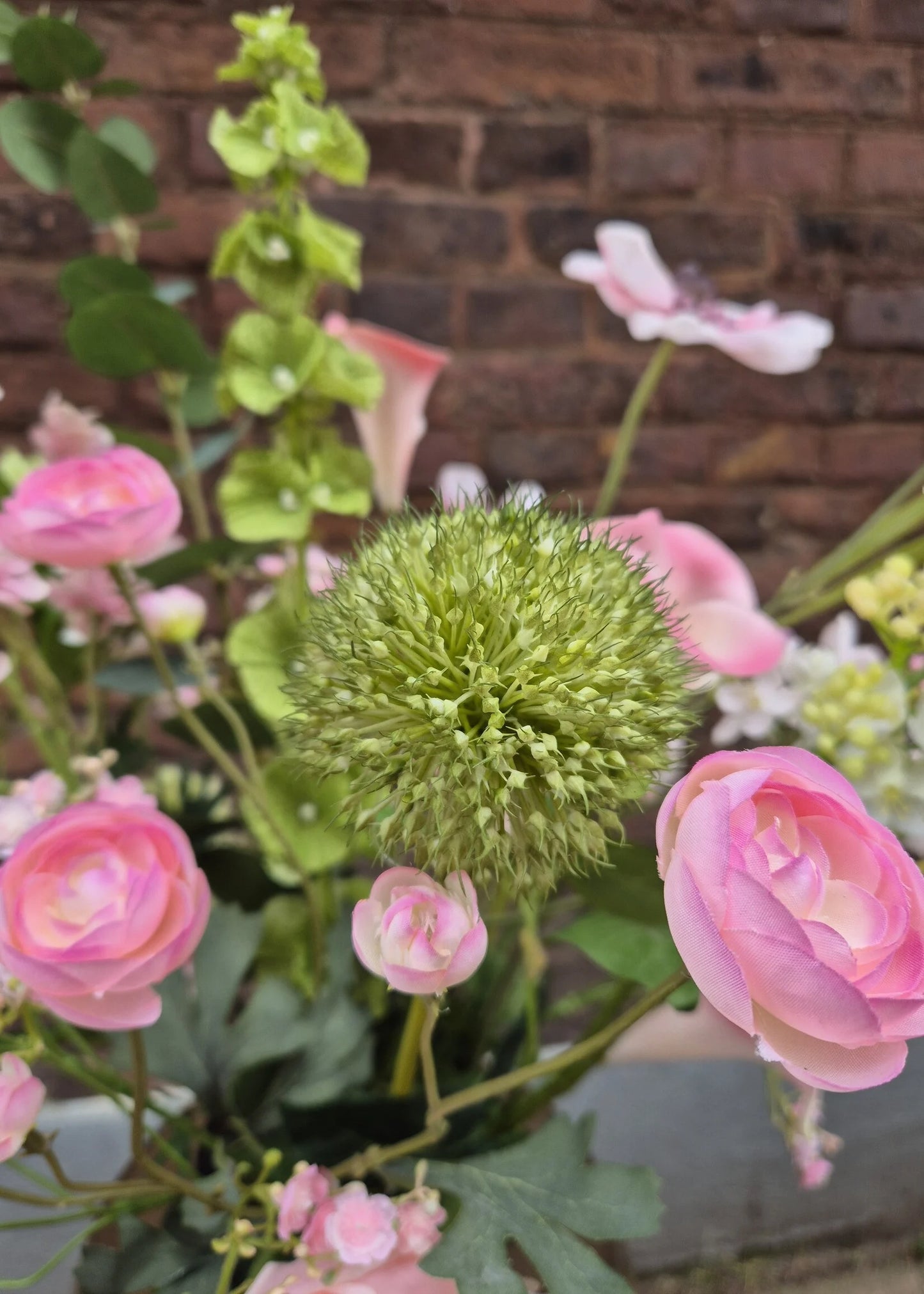 Zijden bloemen boeket Amber
